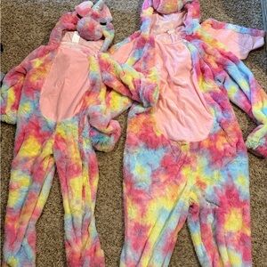 Tie dye rainbow unicorn dragon costume- mommy & me- 4-5T and women’s small